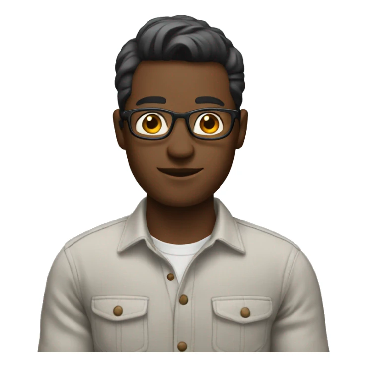 male gaze in casual shirt sticker