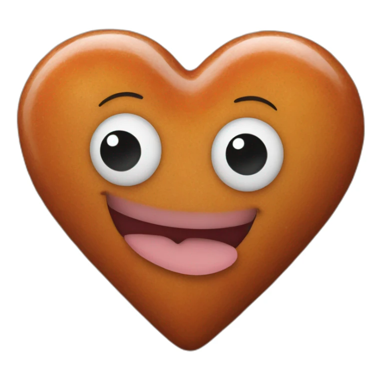 a heart with a rougail sausage in it sticker