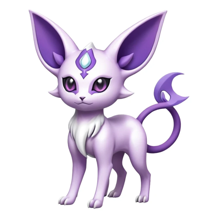 Shiny Exotic Espeon-Absol-Pokémon-Fakémon-hybrid-creature (full body) sticker