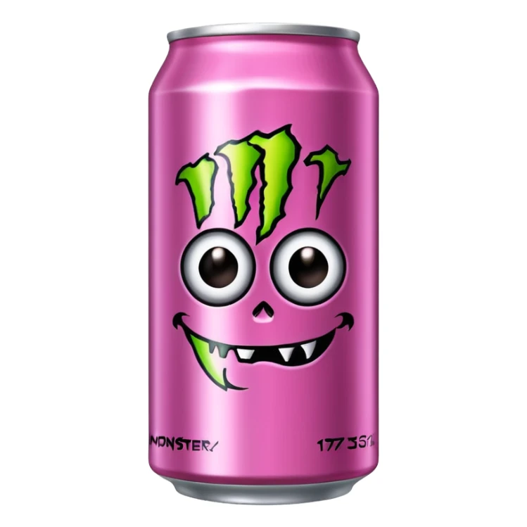 Normal can of monster energy drink nothing else no extra details needed just the real monster can  make it pink  sticker