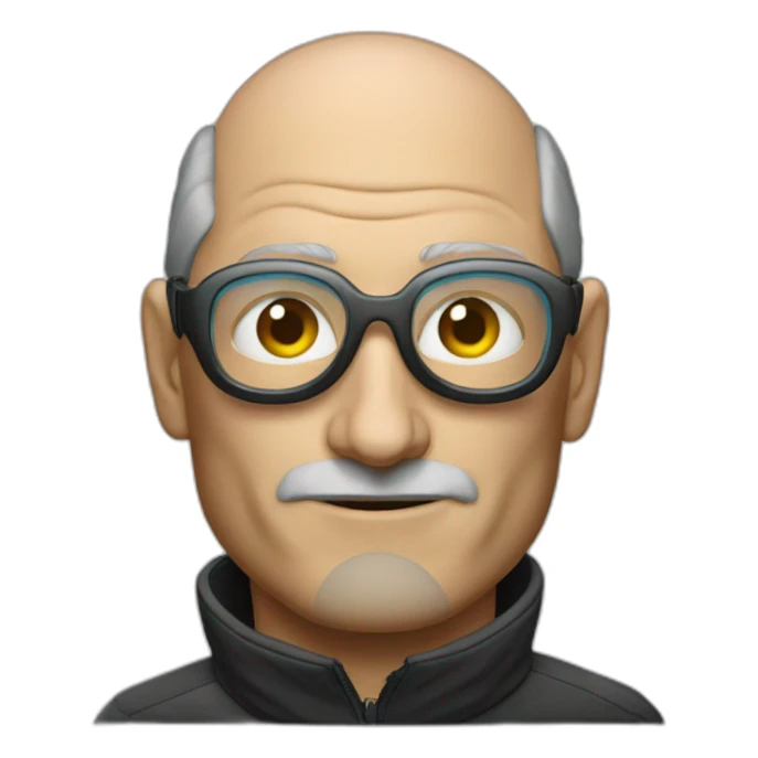 Steve Jobs with ski goggles sticker