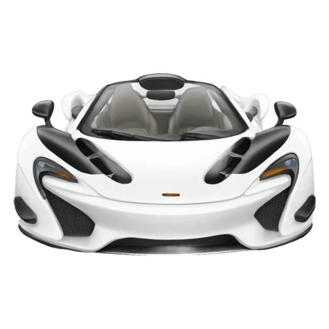 White McLaren with doors up  sticker