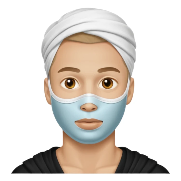 man with beauty mask  sticker
