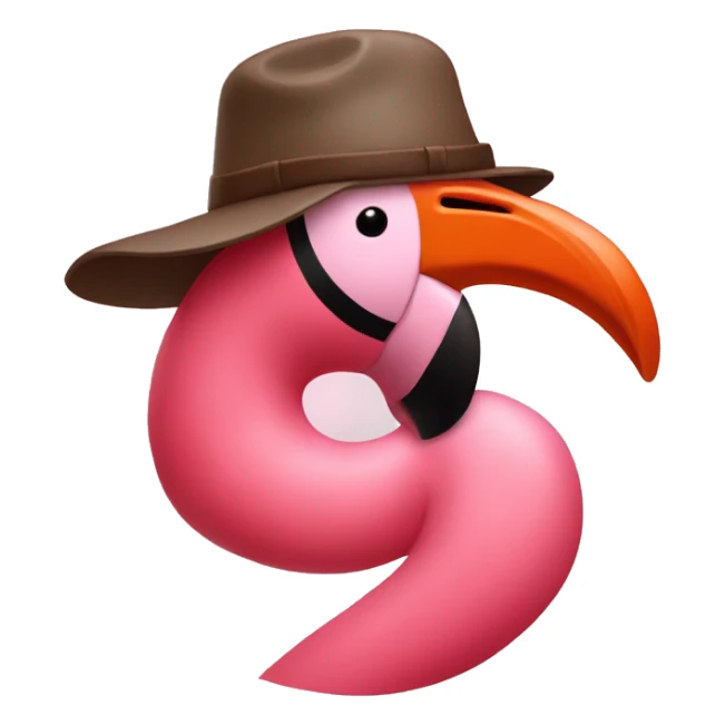 Flamingo wearing a Cleveland browns hat  sticker