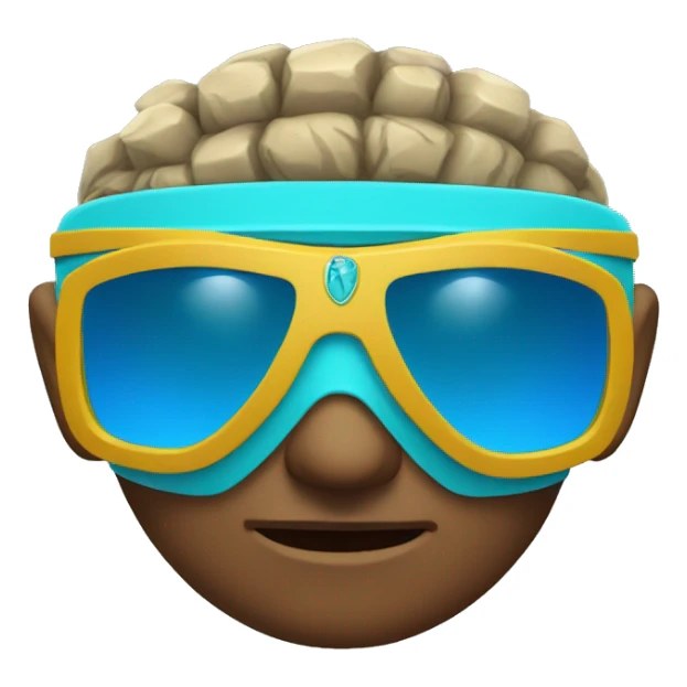 roman gladiator wearing modern neon racing sunglasses sticker