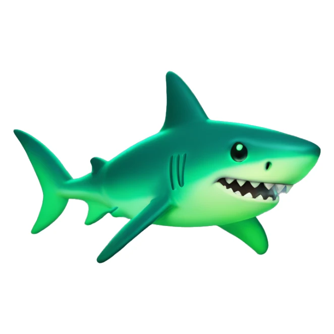 Glow in the dark shark more like green glowing shark sticker