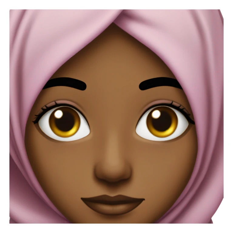 A black hijabi with a birthmark underneath her left eye sticker