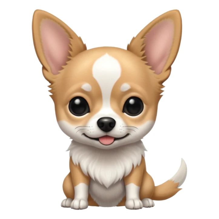 Chihuahua blanco con negro. Grandes orejas super delgado sticker