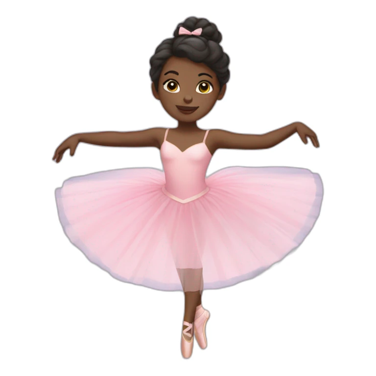 Black girl ballerina sticker