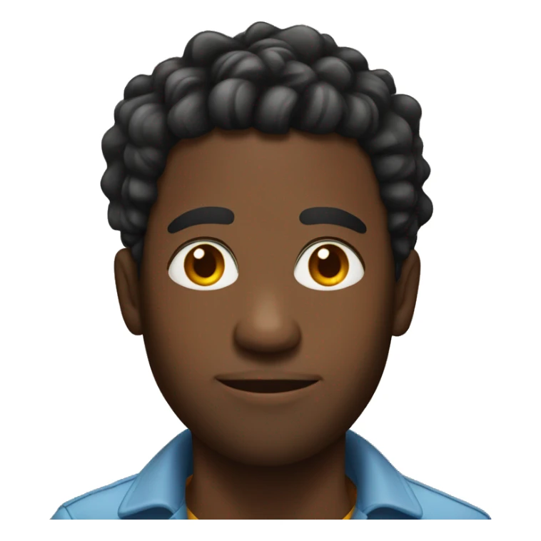 black guy with dread short hair and birthday hat sticker