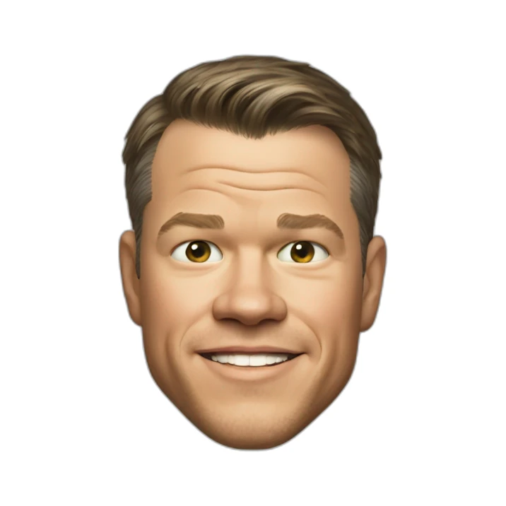 matt damon happy birthday sticker