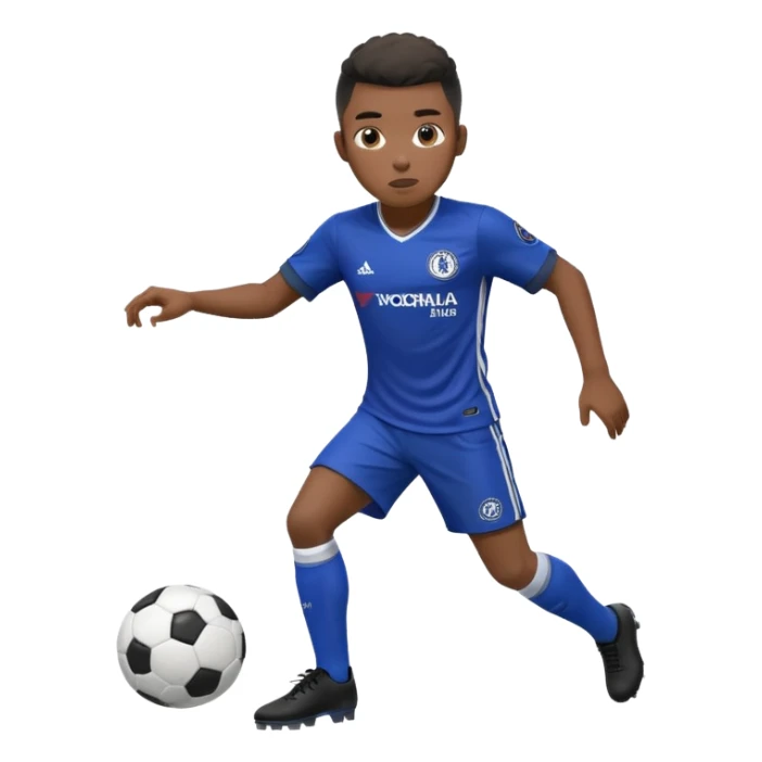 Black chelsea fc player shooting sticker