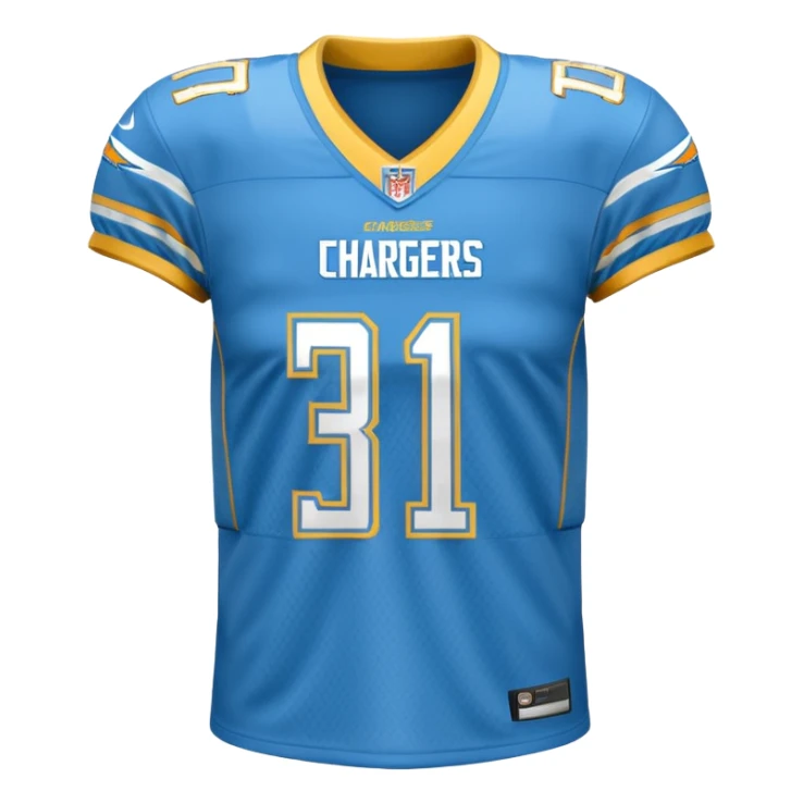 Los Angeles Chargers uniform  sticker