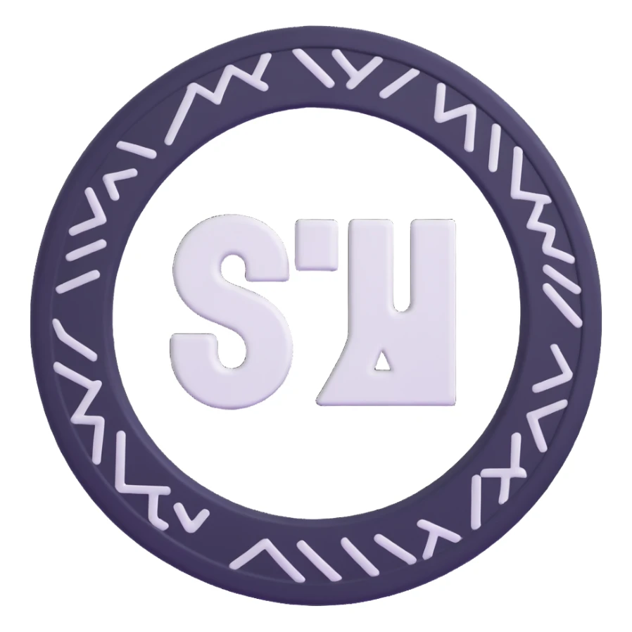 3D circular pattern with white "Suzuki" text in the center, red and white color scheme, modern style sticker