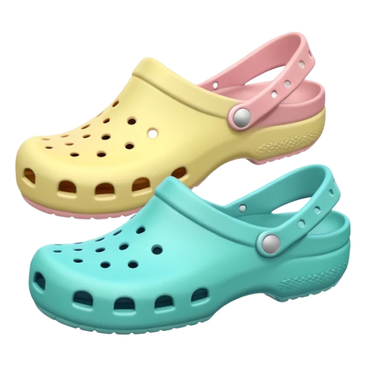 crocks fun edition in pastel color sticker