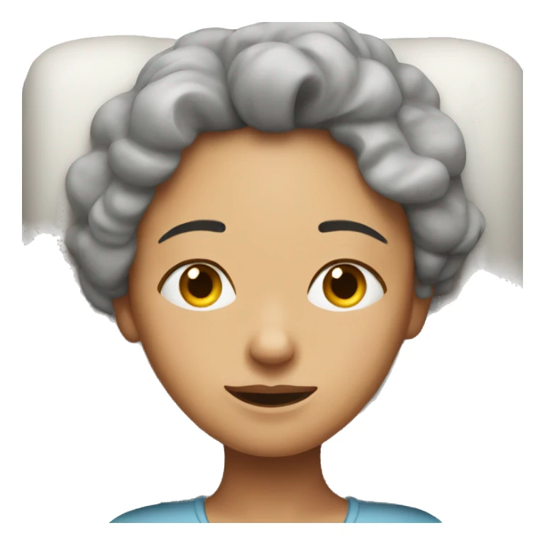 Woman wakes up from sleep.  sticker