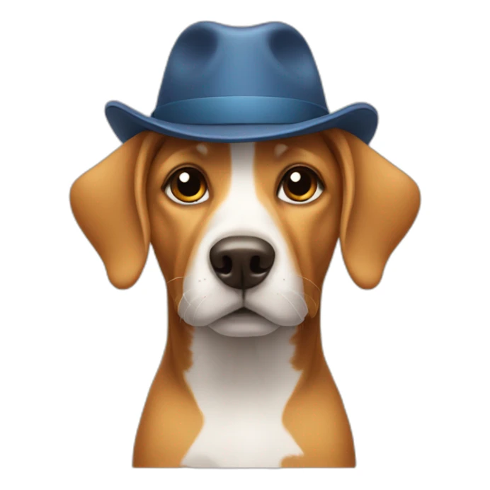 Dog wearing Hat sticker