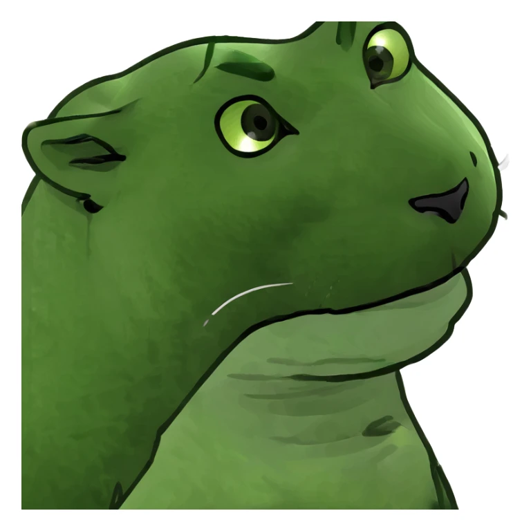 Panther with green eyes kissing sticker