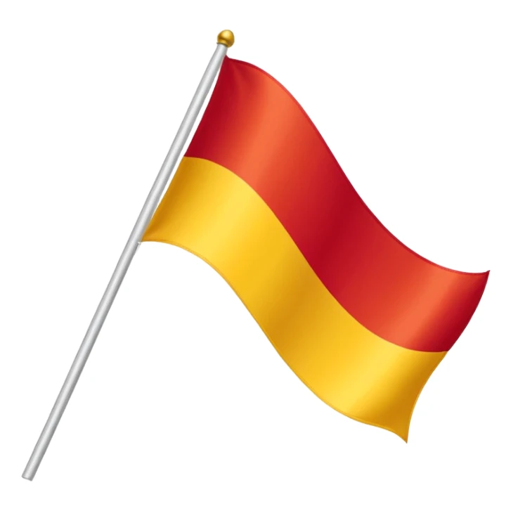 Red, white, and golden yellow vertically sequenced tricolour flag inspired by the flag of Italy sticker