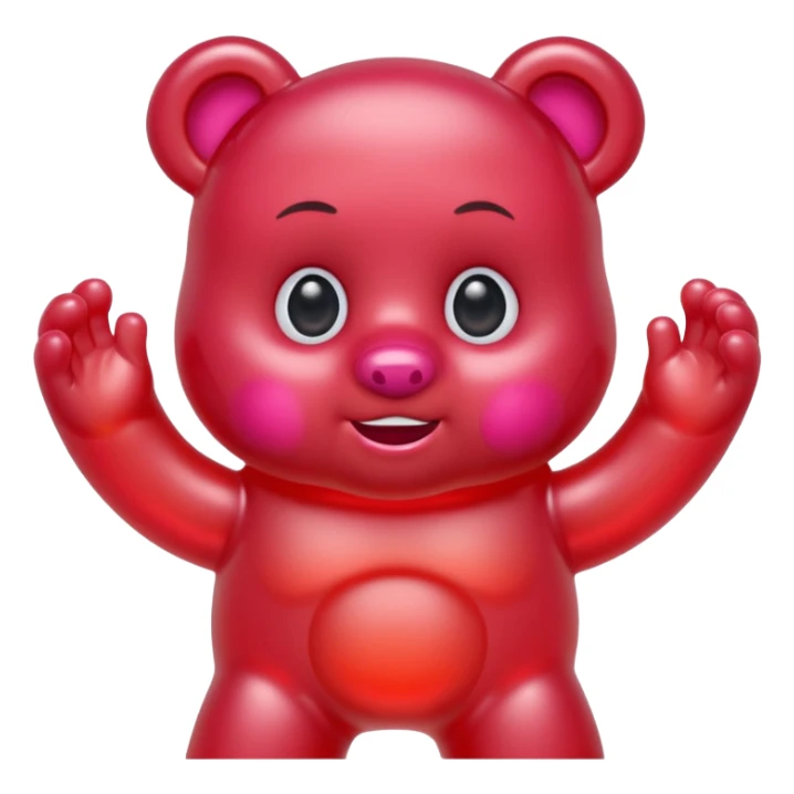 gummy bear with eyes and hair sticker