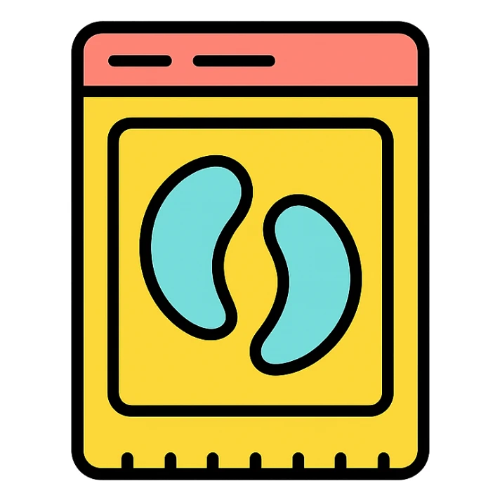 under eye patches, minimal, clean, beauty product icon sticker