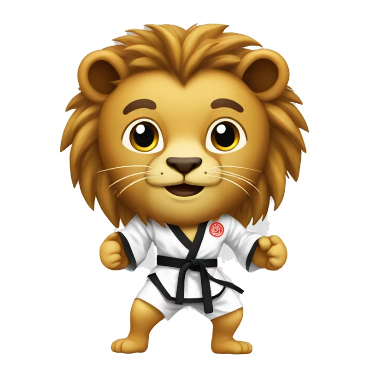 lion karate sticker