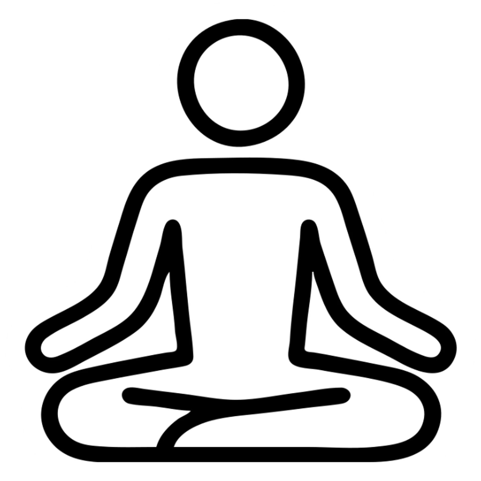 icon on the theme of post yoga classes.  sticker