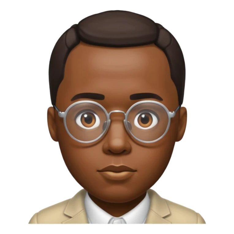diddy with glasses but white skintone sticker