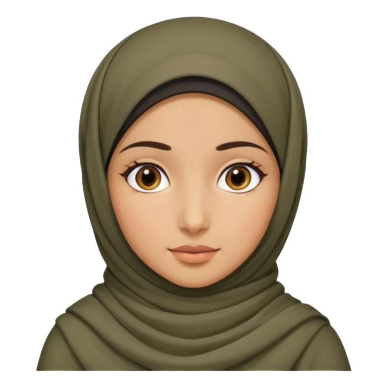 Middle eastern girl with dark brown hair sticker