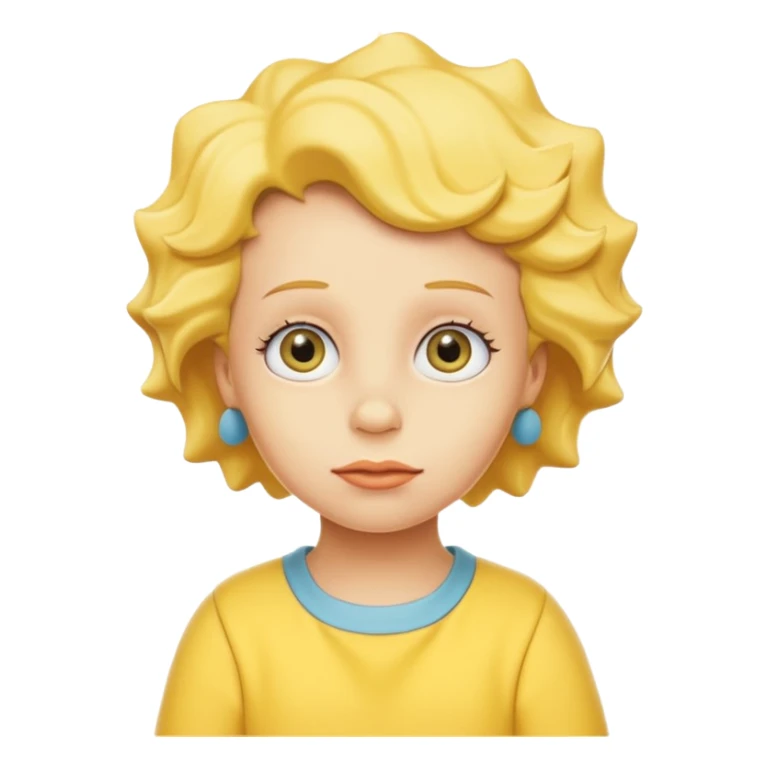 yellow baby with simpson style, maggie simpson. sticker