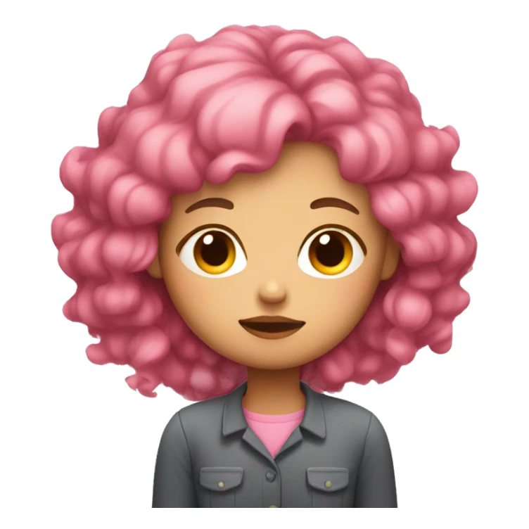 Girl with pink hair sleeping sticker