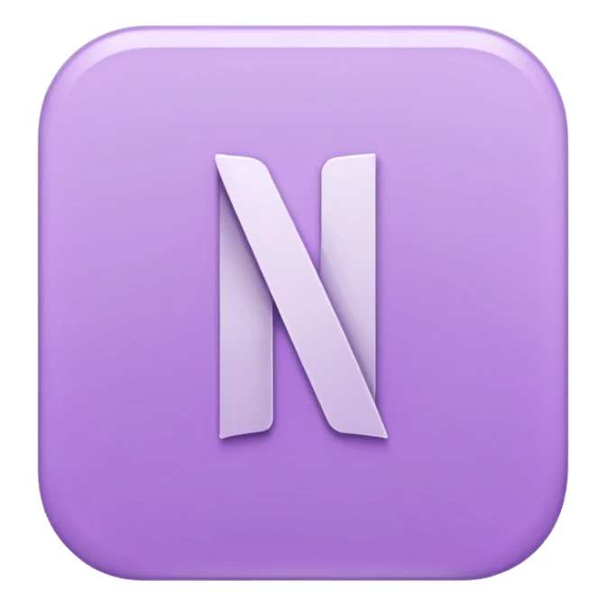 Netflix pretty aesthetic "N" logo in pastel purple sticker