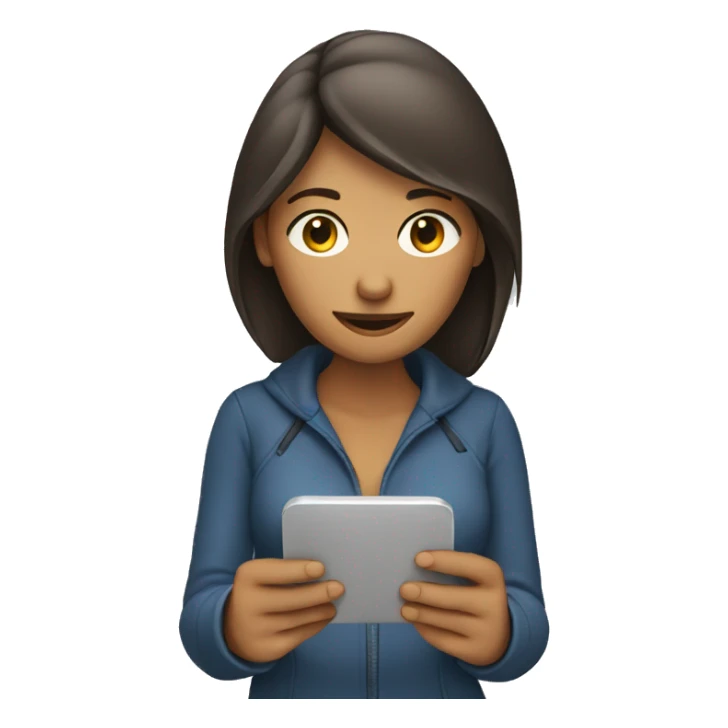 lonely woman texting on phone sticker