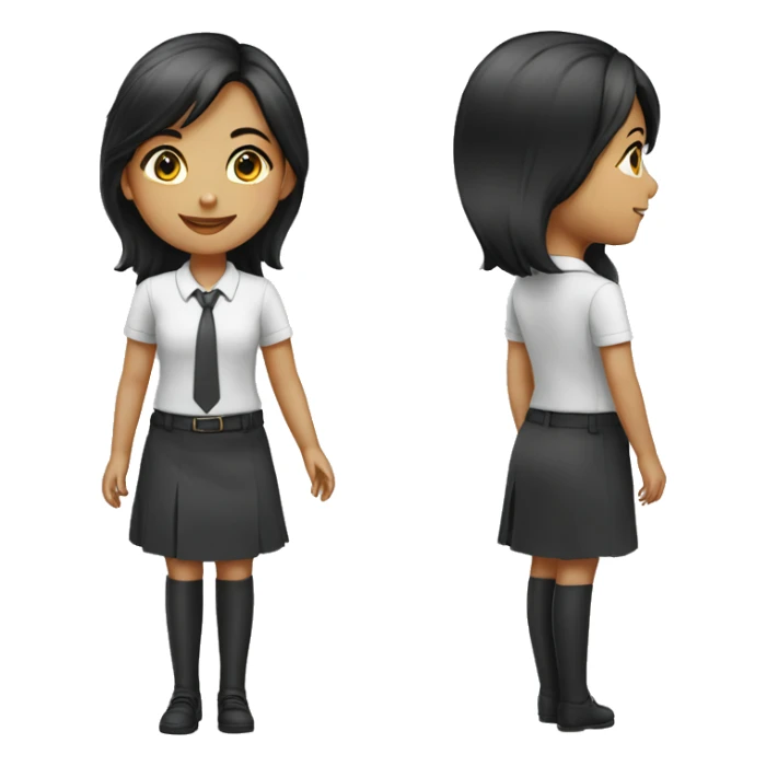 A young girl,Wear professional attire，Welcome gestures sticker