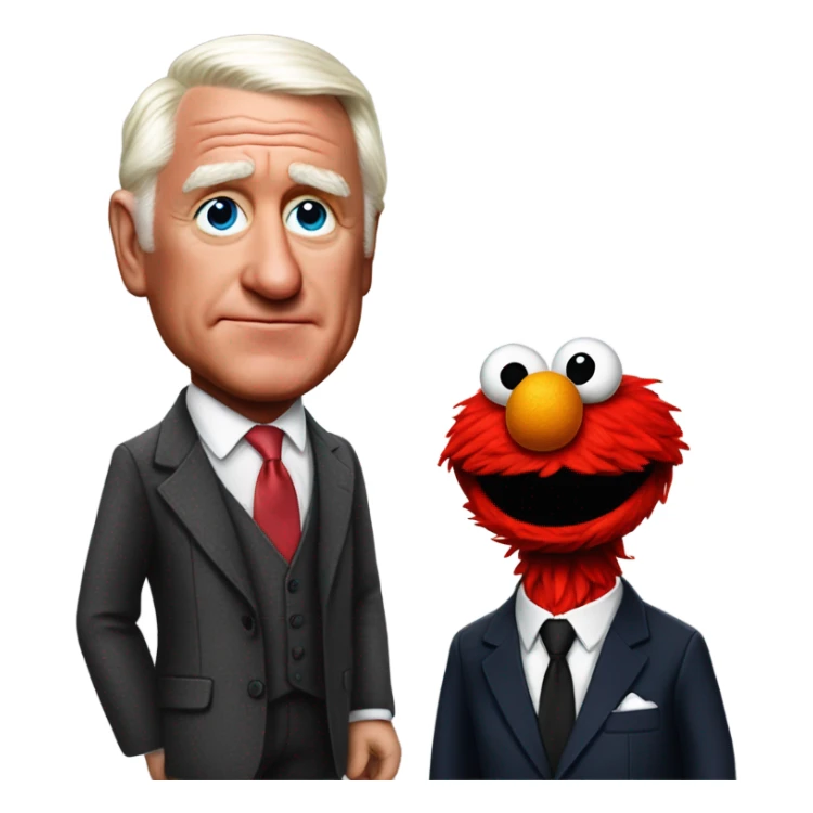 Photorealistic Elmo with Roger Stone sticker