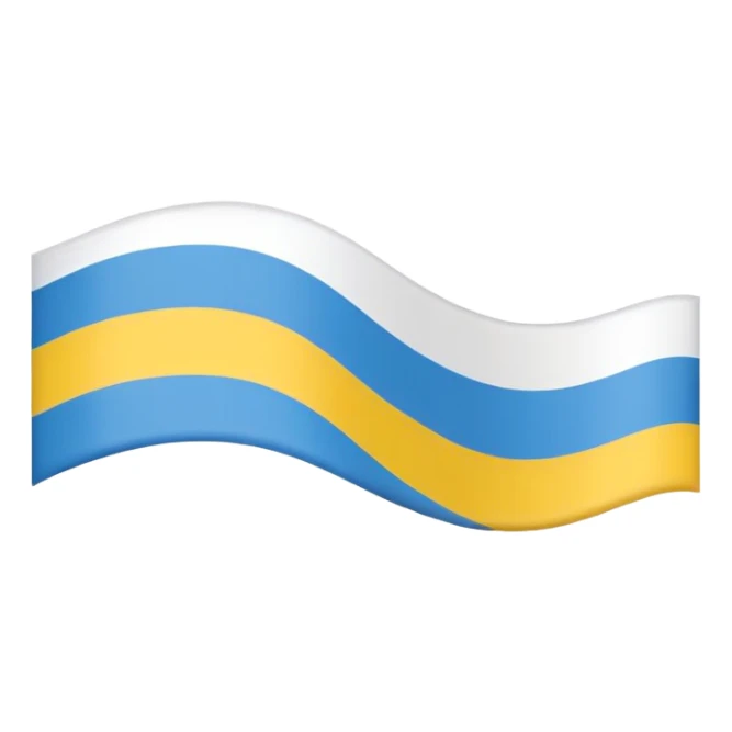 wavy Crimean Tatar flag, emoji style sticker