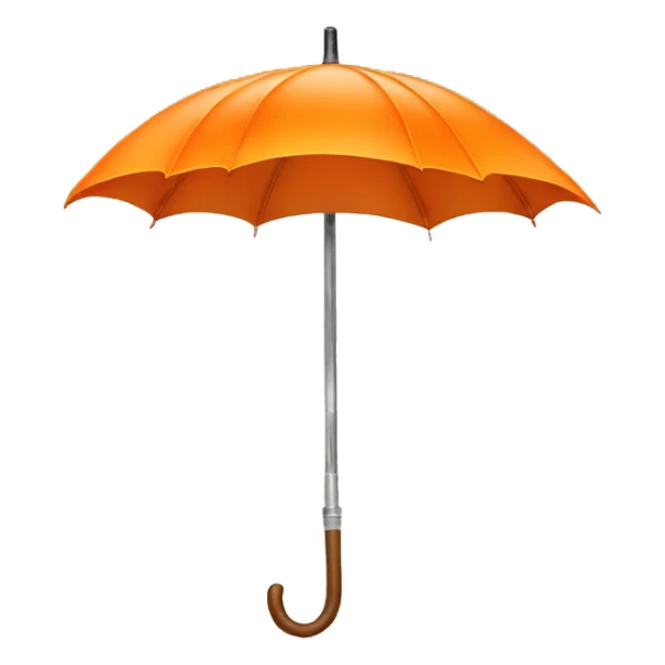 Orange umbrella  sticker