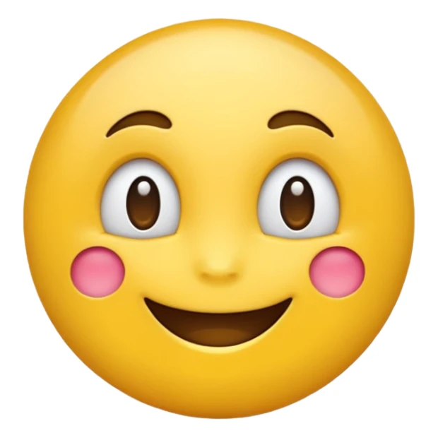 Emoji, yellow round teasing smile sticker