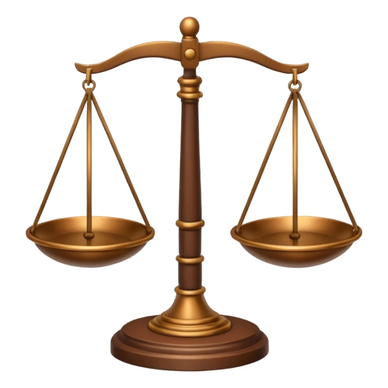 Make a scale in law school emoji symbol in color brown ⚖️ this one sticker