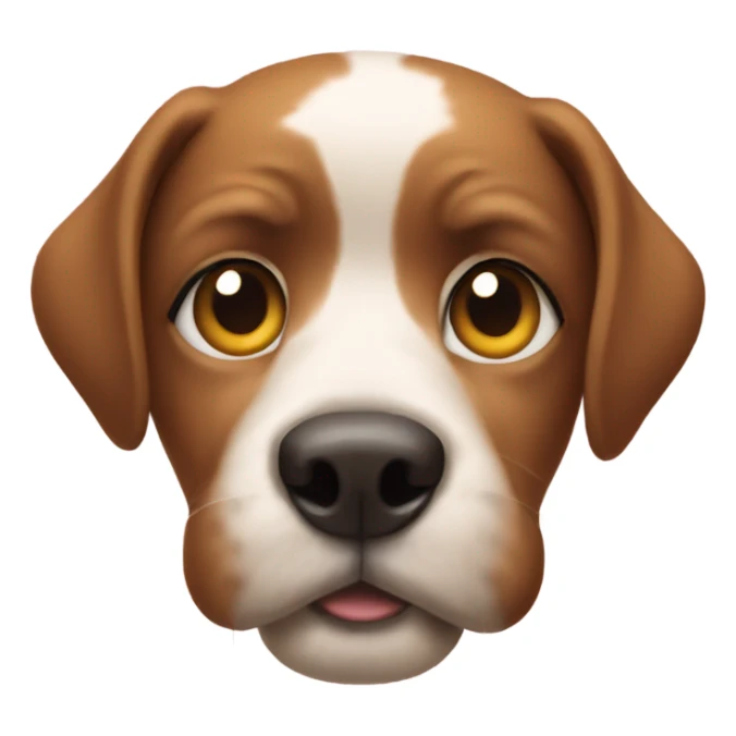 Dog with heart eyes sticker