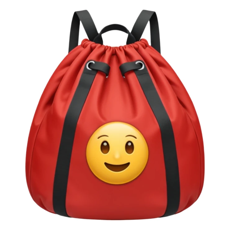 sac de sport rouge sans motif sticker