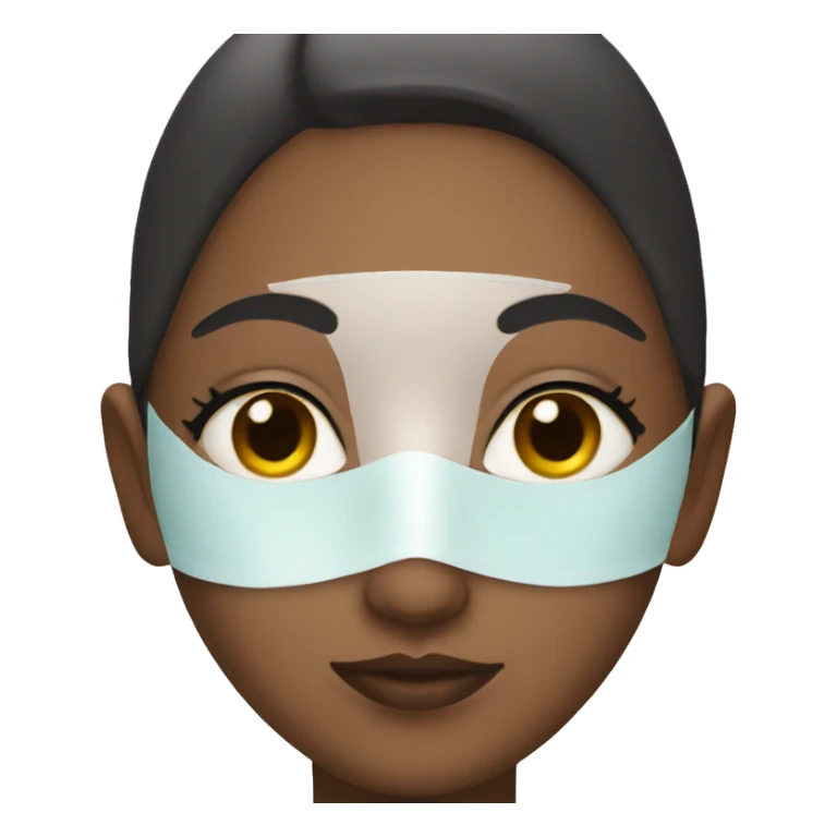 mysterious girl with Skincare mask sticker