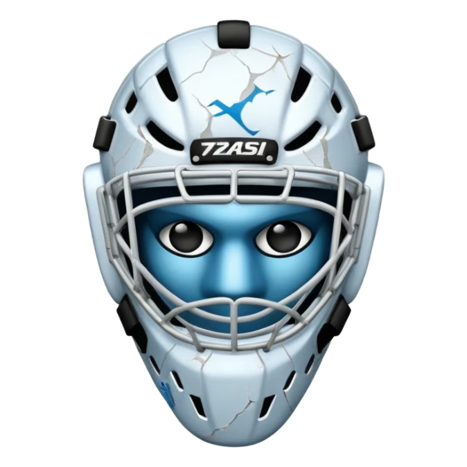Goalkeeper mask of ice hockey  sticker