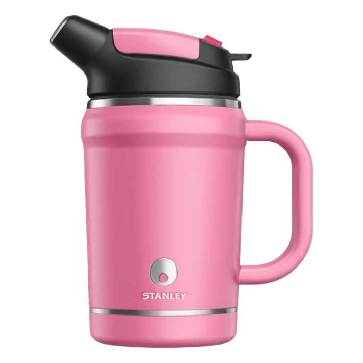  stanley quencher 2.0 con agarrado minimalista rosado sticker