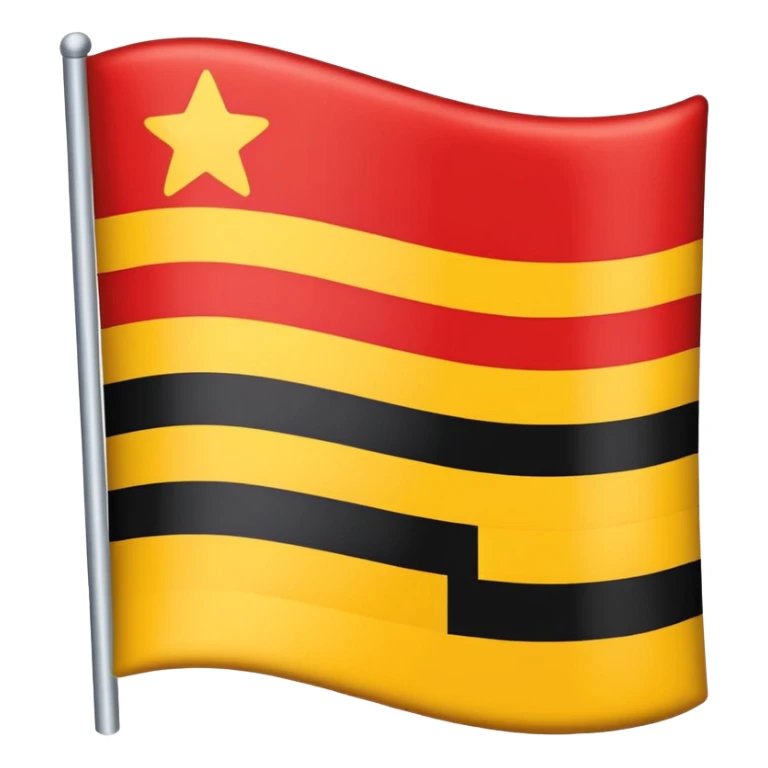 Bandera con colores, rojo, amarillo y negro sticker