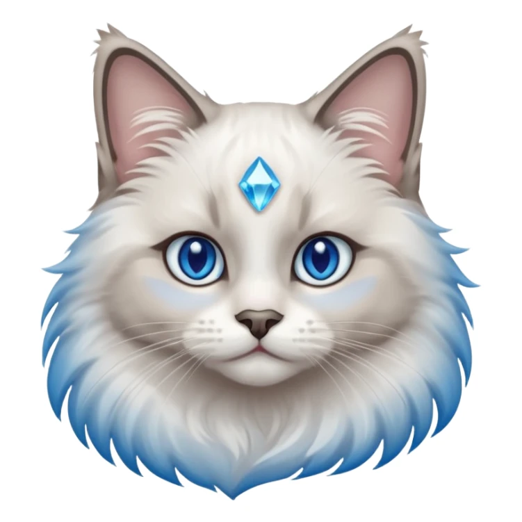 Ragdoll cat with crystal blue eyes  sticker