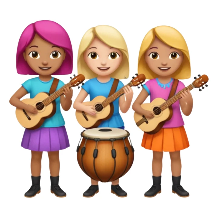 3 girl bands are so fun I banny sticker