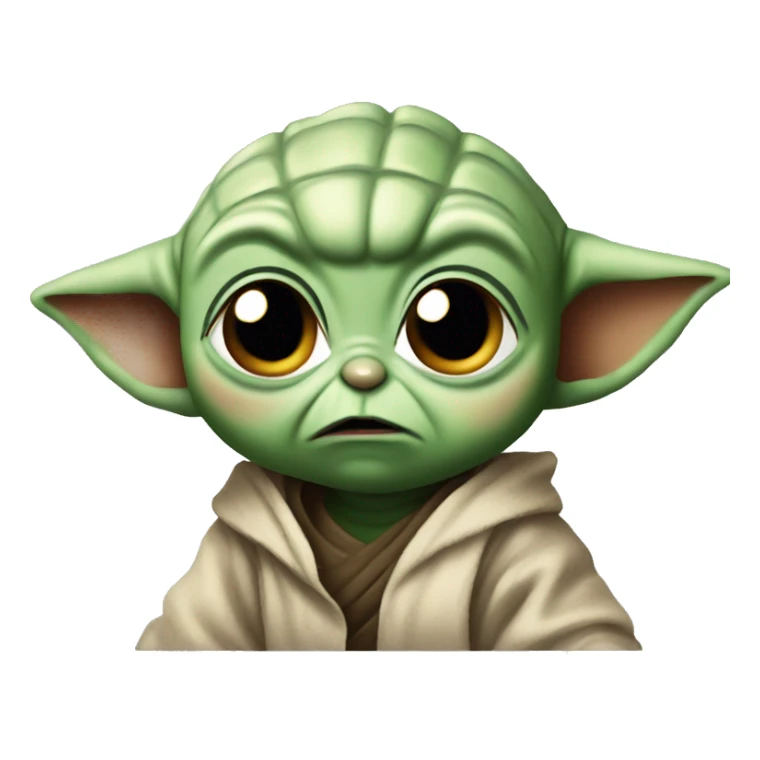 Baby Yoda in terrible anger sticker