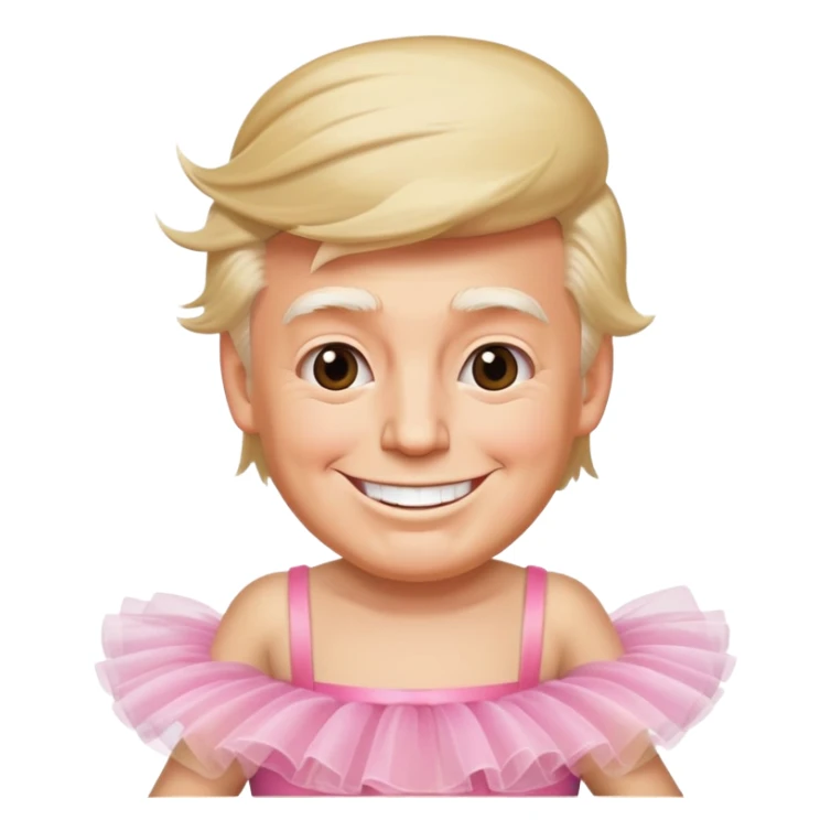Donald trump with a tutu sticker