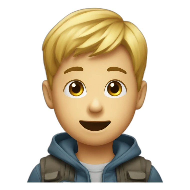 young kids reacting to question with a question mark sticker